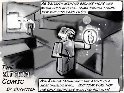 No. 007, “Alternative Mining”: Bitcoin Comic by Z1Xwitch