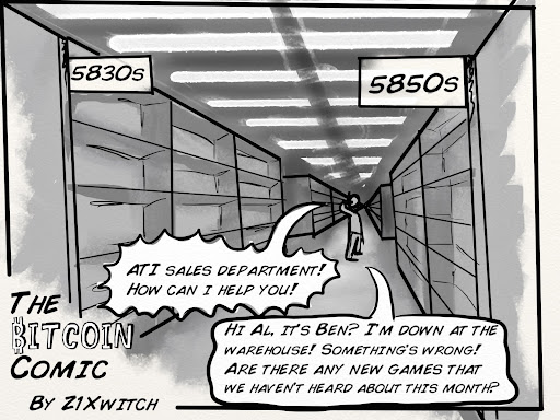 No. 008, “ATI warehouse”: Bitcoin Comic by Z1Xwitch