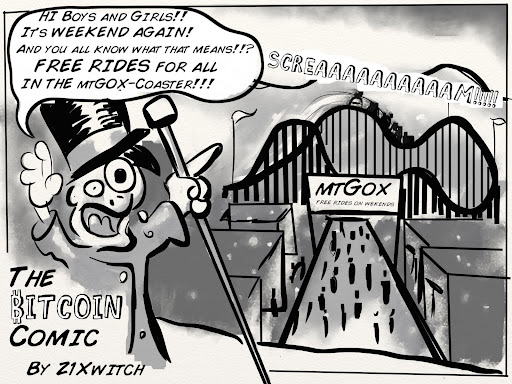 No. 012, “Free rides in weekends”: Bitcoin Comic by Z1Xwitch