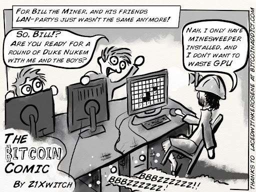 No. 014, “Minesweeper”: Bitcoin Comic by Z1Xwitch