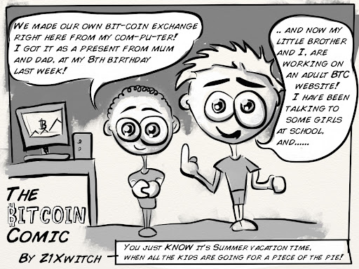 No. 020, “Summer vacation”: Bitcoin Comic by Z1Xwitch