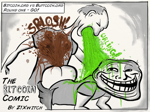 No. 024, “Buttcoin.org”: Bitcoin Comic by Z1Xwitch