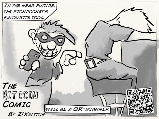 No. 029, “QR-thief”: Bitcoin Comic by Z1Xwitch